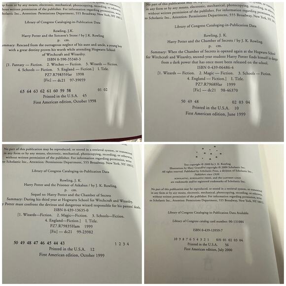 Harry Potter Complete Hardcover Set 1st American Edition 1-7 J.K. Rowling EUC - Picture 11 of 12